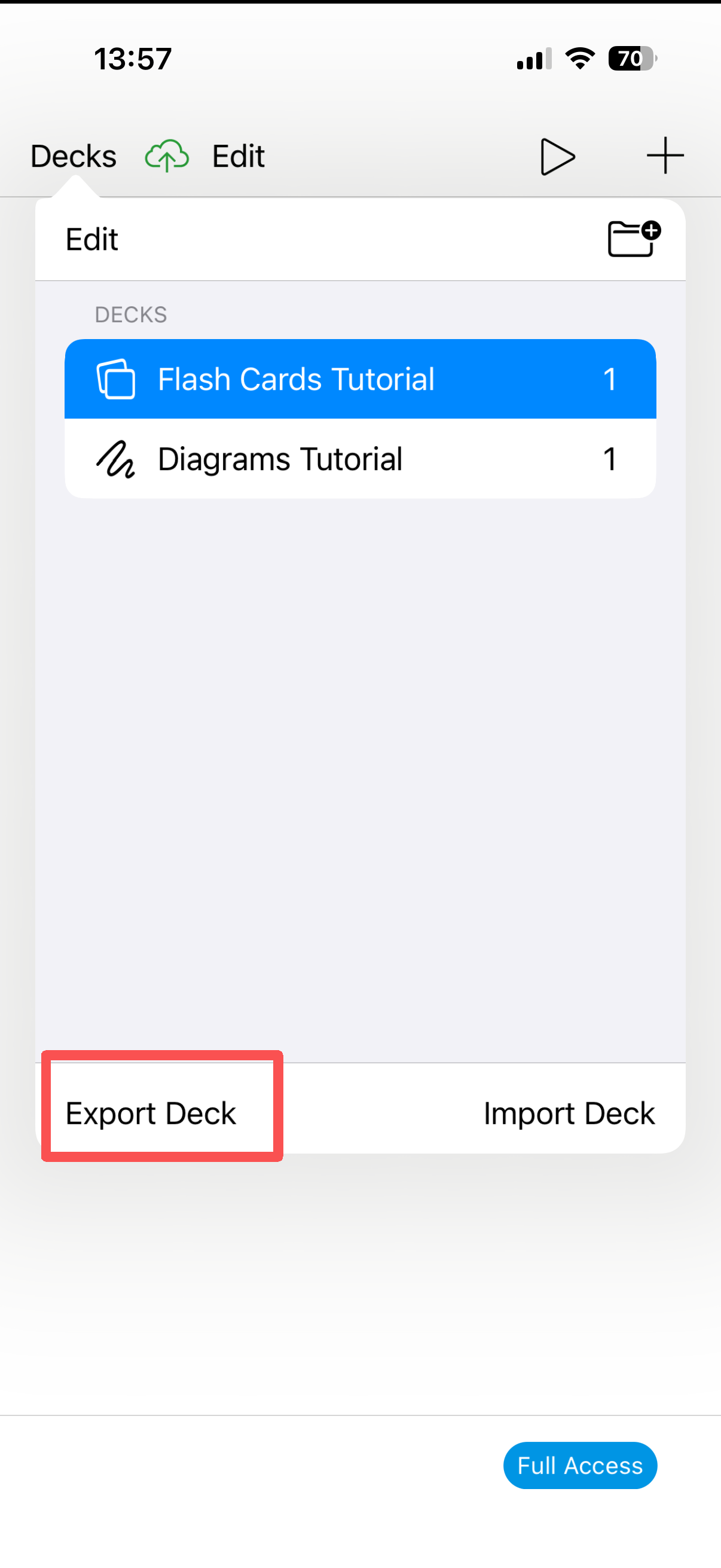 Export Deck